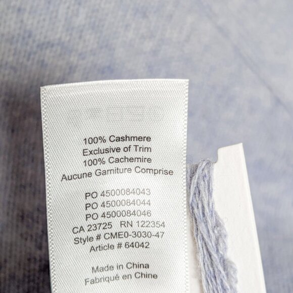 NEW BABATON Luxe Cashmere Crew Sweater Baby Blue Crewneck Wool XS ARITZIA - Picture 13 of 13